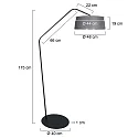 anne light & home floor lamp ZIG-ZAG E27 IP20, dimmable