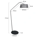 anne light & home Standerlampe ZIG-ZAG E27 IP20, dæmpbar