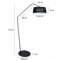 anne light & home floor lamp ZIG-ZAG 1 flame E27 IP20, black dimmable