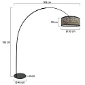 anne light & home Standerlampe CURVE E27 IP20, dæmpbar