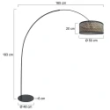 anne light & home Buelampe CURVE 1-flamme E27 IP20, sort dæmpbar