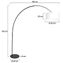 anne light & home floor lamp CURVE E27 IP20, dimmable