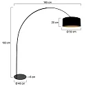 anne light & home Standerlampe CURVE E27 IP20, dæmpbar