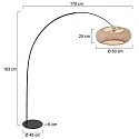 anne light & home Standerlampe CURVE E27 IP20, dæmpbar