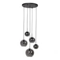 Mexlite pendant luminaire SFERIO 5 flames E27 IP20, black dimmable
