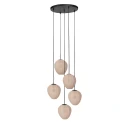 Mexlite Pendel SILURA 5-flammer E27 IP20, sort dæmpbar