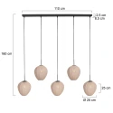 Mexlite Pendel SILURA 5-flammer E27 IP20, sort dæmpbar