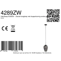 Mexlite pendant luminaire DROVIA 1 flame E27 IP20, black dimmable