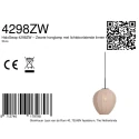 Pendel SILURA 1-flamme E27 IP20, creme dæmpbar