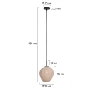 Mexlite Pendel SILURA 1-flamme E27 IP20, creme dæmpbar