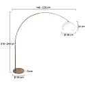 Steinhauer Standerlampe SPARKLED LIGHT E27 IP20, dæmpbar