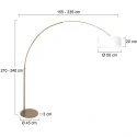 Steinhauer floor lamp SPARKLED LIGHT 1 flame E27 IP20, bronze dimmable