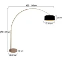 Steinhauer Standerlampe SPARKLED LIGHT E27 IP20, dæmpbar