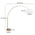 Steinhauer Standerlampe SPARKLED LIGHT E27 IP20, dæmpbar