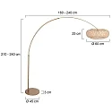 Steinhauer Standerlampe SPARKLED LIGHT E27 IP20, dæmpbar