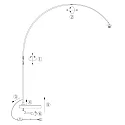 Steinhauer Standerlampe SPARKLED LIGHT E27 IP20, dæmpbar