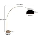 Steinhauer Standerlampe SPARKLED LIGHT E27 IP20, dæmpbar
