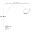 Steinhauer floor lamp SPARKLED LIGHT 1 flame E27 IP20, creme dimmable