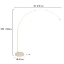 Steinhauer floor lamp SPARKLED LIGHT 1 flame E27 IP20, creme dimmable