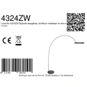 Mexlite floor lamp LUNA-ARC 2 flames IP20, black dimmable