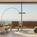Mexlite floor lamp LUNA-ARC 2 flames IP20, black dimmable