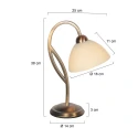 Steinhauer Bordlampe ANTHEA 1-flamme E27 IP20, bronze dæmpbar