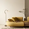 Steinhauer Standerlampe ANTHEA E27 IP20, dæmpbar