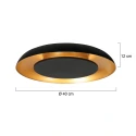 Steinhauer Loftlampe GOLDEN VEIL 2-flammer IP20, sort dæmpbar