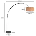 anne light & home floor lamp CURVE E27 IP20, dimmable