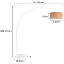 Steinhauer floor lamp SPARKLED LIGHT E27 IP20, dimmable