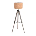 Mexlite Standerlampe TRIEK 1-flamme E27 IP20, træ dæmpbar