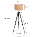 Mexlite floor lamp TRIEK E27 IP20, dimmable