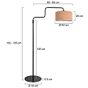 Steinhauer Standerlampe BLOEBA E27 IP20, dæmpbar
