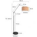 Steinhauer Standerlampe PRESTIGE CHIC 1-flamme E27 IP20, sort dæmpbar