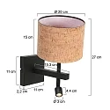 Steinhauer wall luminaire STANG E27 IP20, dimmable