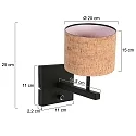 Steinhauer wall luminaire STANG E27 IP20, dimmable