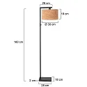 Steinhauer floor lamp STANG E27 IP20, dimmable
