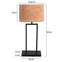 Steinhauer table lamp STANG E27 IP20, dimmable