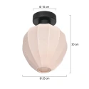 Mexlite Loftlampe SILURA 1-flamme E27 IP20, sort dæmpbar