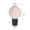 Mexlite Bordlampe BLOEBA E27 IP20, dæmpbar