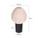Mexlite Bordlampe BLOEBA E27 IP20, dæmpbar