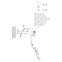 anne light & home Væglampe MAZE E27 IP20, dæmpbar