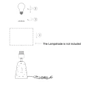 anne light & home Bordlampe TRAVINO 1-flamme, uden skærm E27 IP20, sten dæmpbar