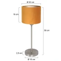 Mexlite Bordlampe NOOR 1-flamme E27 IP20, stål dæmpbar