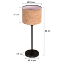 Mexlite Bordlampe NOOR 1-flamme E27 IP20, sort dæmpbar