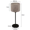 Mexlite Bordlampe NOOR E27 IP20, dæmpbar