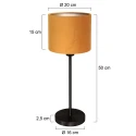Mexlite Bordlampe NOOR 1-flamme E27 IP20, sort dæmpbar