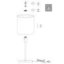 Mexlite Bordlampe NOOR 1-flamme E27 IP20, sort dæmpbar