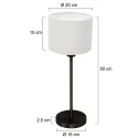 Mexlite Bordlampe NOOR 1-flamme E27 IP20, sort dæmpbar
