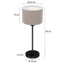 Mexlite Bordlampe NOOR 1-flamme E27 IP20, sort dæmpbar
